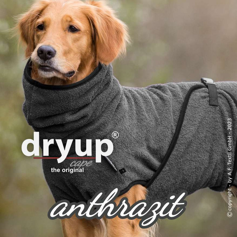 Dry-up standaard hondenbadjas antraciet