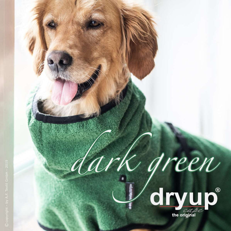 Hundebademantel Dry-up Standard dunkelgrün