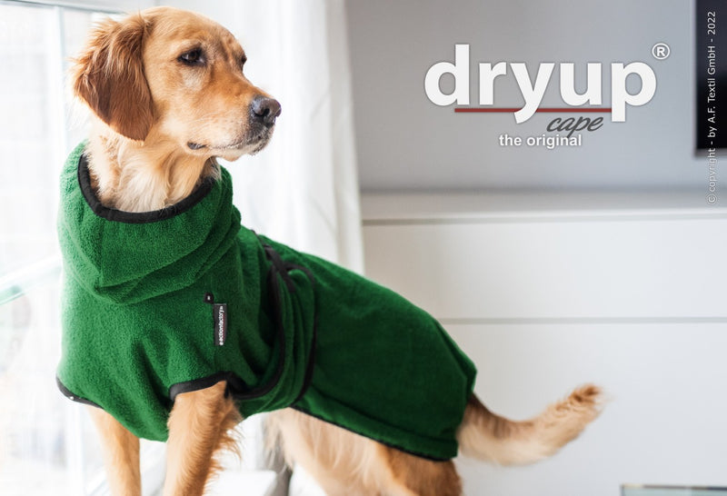 Hundebademantel Dry-up Standard dunkelgrün