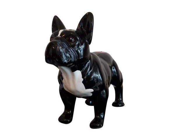 Handbemalte Französische Bulldogge Statue/Urne